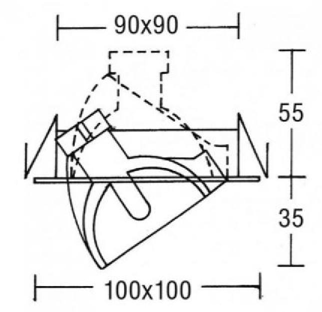 Brumberg Niedervolt-Deckeneinbaustrahler GX5,3 IP20 Max. 50Watt 213207