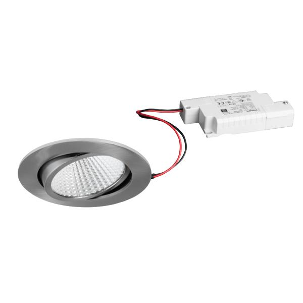 Brumberg recessed LED spotlight 12W 230V round nickel - 39291153