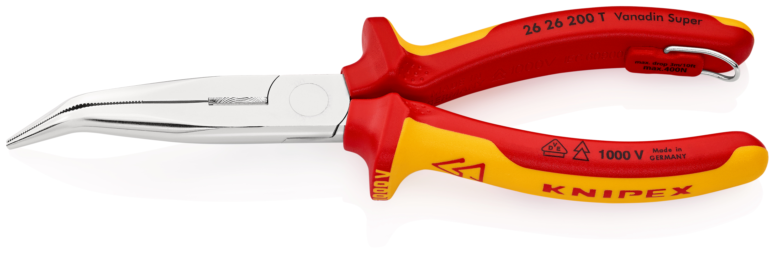 Knipex-Werk VDE Flachrundzange 200mm, mit Schneide 26 200 T