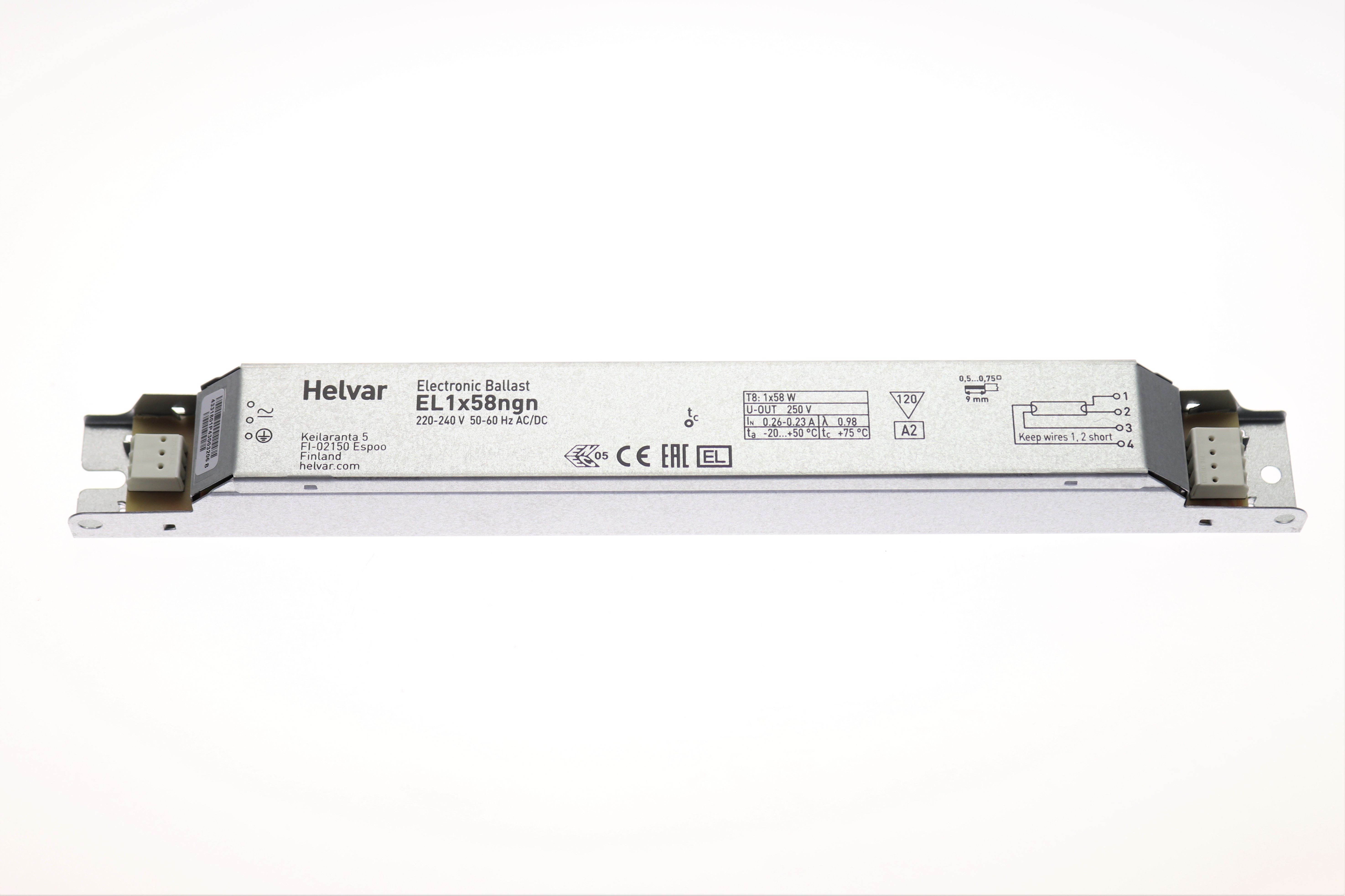 Helvar FL-ECG EL1x58ngn 220-240V 50-60Hz