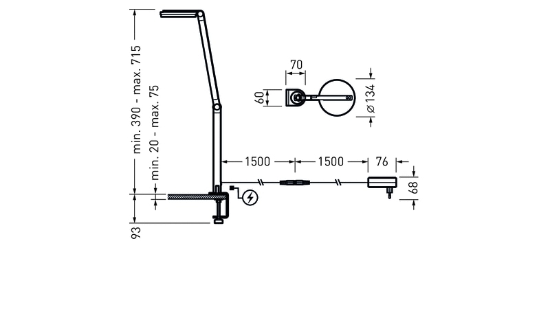 Trilux LED-Schreibtischleuchte CULTEGA ACT T COM PAW 600 ETDI KL 01