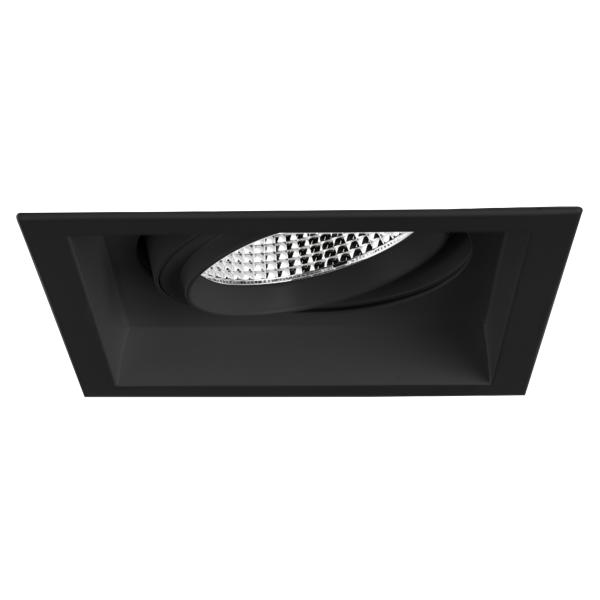 Brumberg recessed LED spotlights, black, square - 88681185