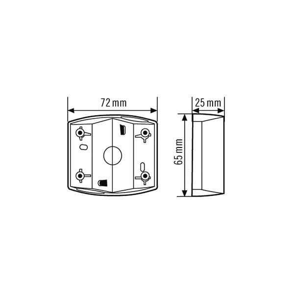 ESYLUX MD-Ecksockel ws f. BWM der MD Ser. EDGE MOUNTING WH - EM10025518