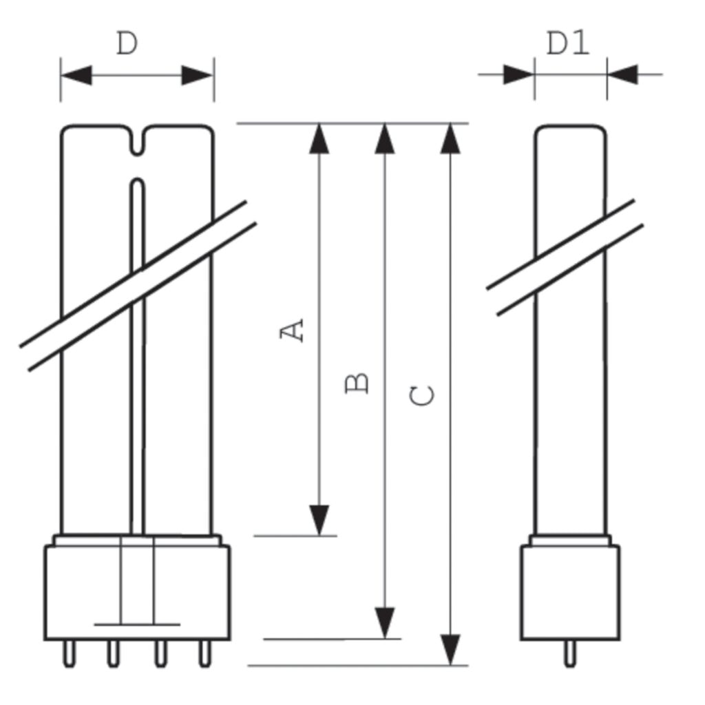 Signify UVC disinfection lamp TUV PL-L 35W/4P HO 1CT/25 (TUV PL-L series)