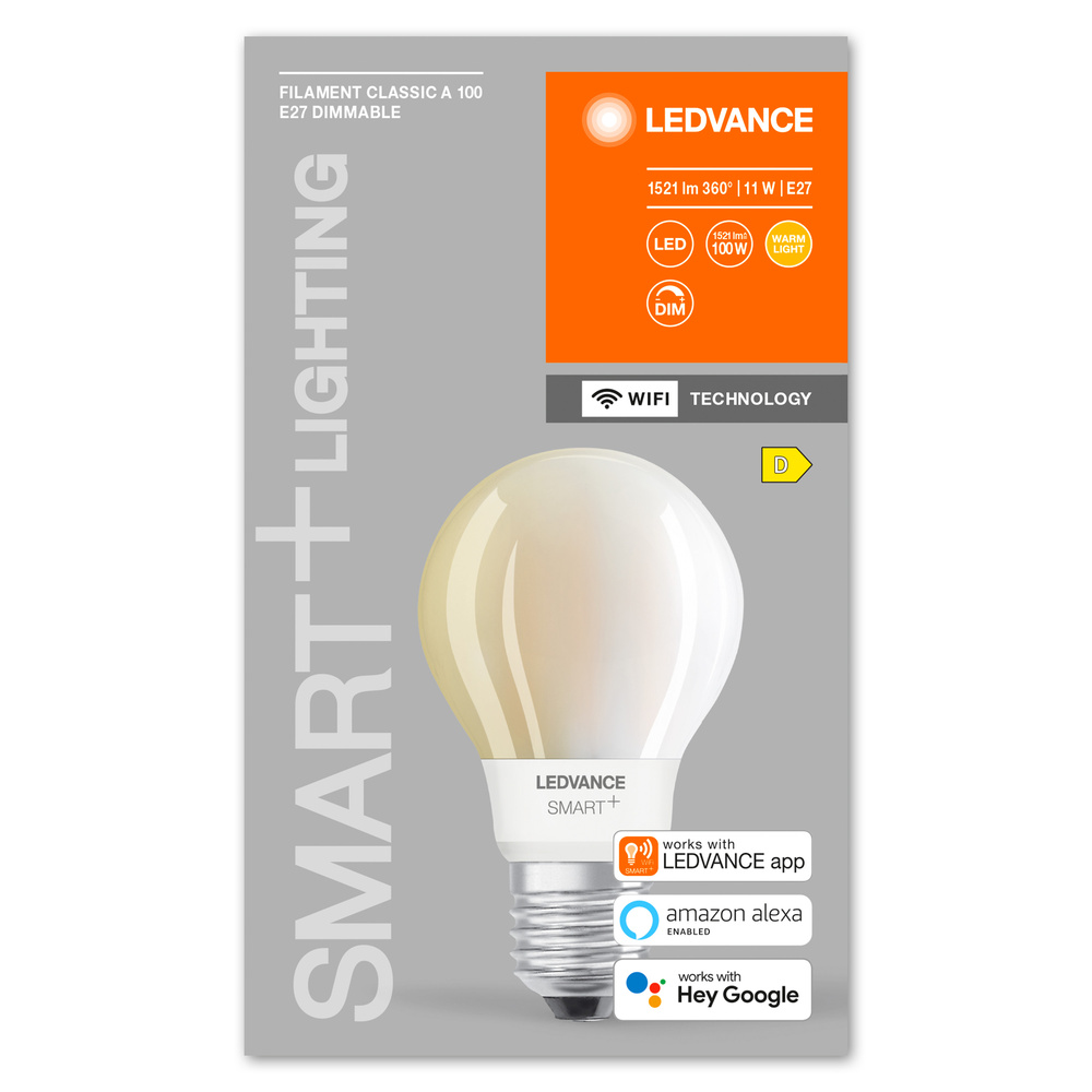 Ledvance LED lamp SMART+ WiFi Filament Classic Dimmable 100  11 W/2700 K E27  - 4058075609730