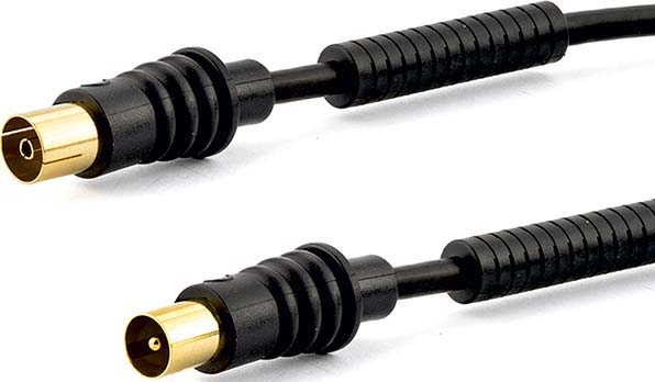 E+P Elektrik Antennenkabel 1,5m sw Gold AB 301 G