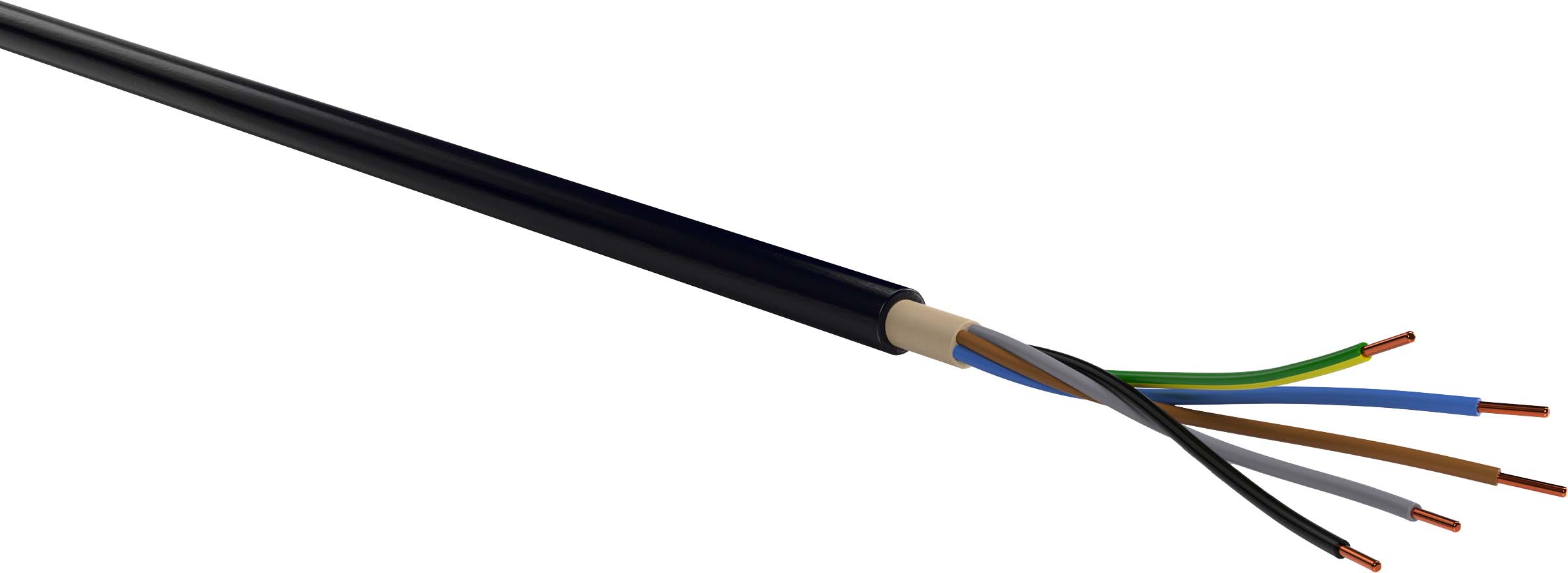 Diverse NYY-J 5x2,5RE Eca Fol.25m Erdkabel 0,6/1KV