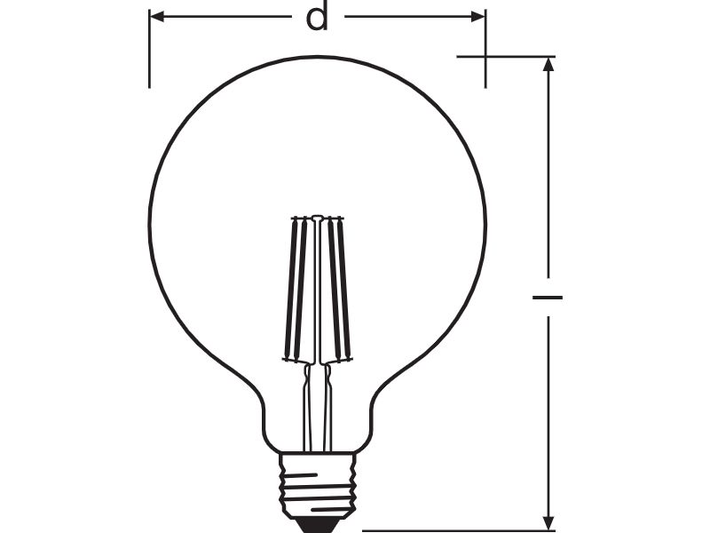 Ledvance LED lamp SMART+ WiFi Filament Globe Dimmable 60 5,5W E27 - 4058075528291
