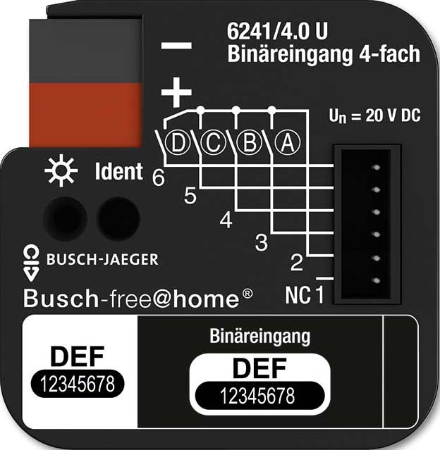 Busch-Jaeger Binäreingang 4-fach UP 6241/4.0 U - 2CKA006220A0005