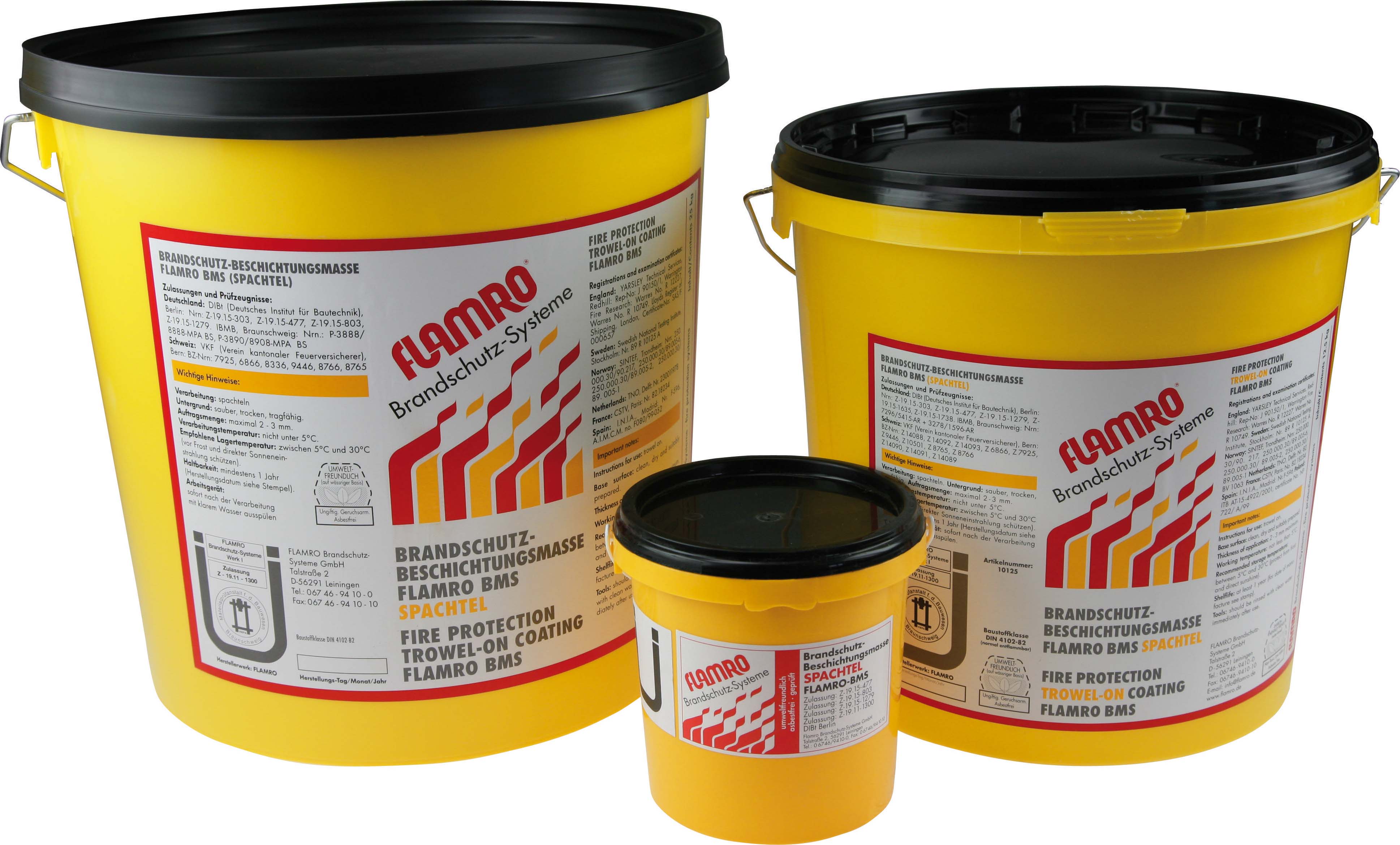 FLAMRO Brandschutz BMS Spachtel Beschichtungsmasse 10125 12,5kg - 10125 FLAMRO Brandschutz BMS Spachtel Beschichtungsmasse 10125 12,5kg - 10125