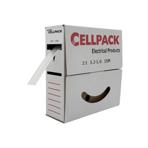Cellpack Schrumpfschlauch in Abrollbox 15m SB 3.2-1.6 tr - 127043