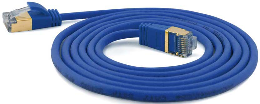 Wantec SSTP-Patchkabel Cat.6A bl 1,0m Steck. 4mm 7131