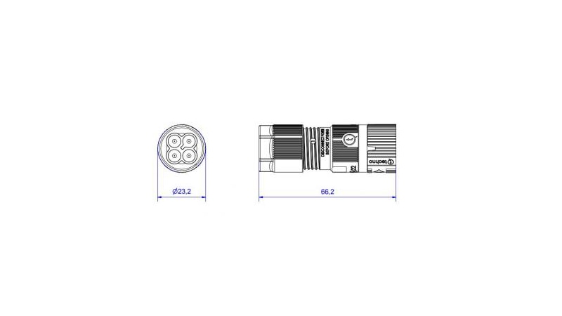 Adels Contact IP68 Round plug 3-pole AC 169 RST/4-3 - 18934