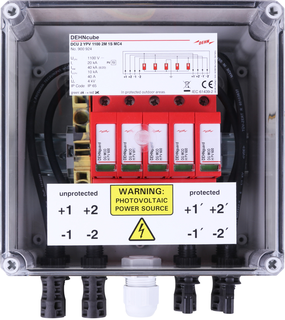 DEHN Generatoranschlusskasten fÃ¼r PV-Anlagen DCU 2 YPV11002M1SMC4