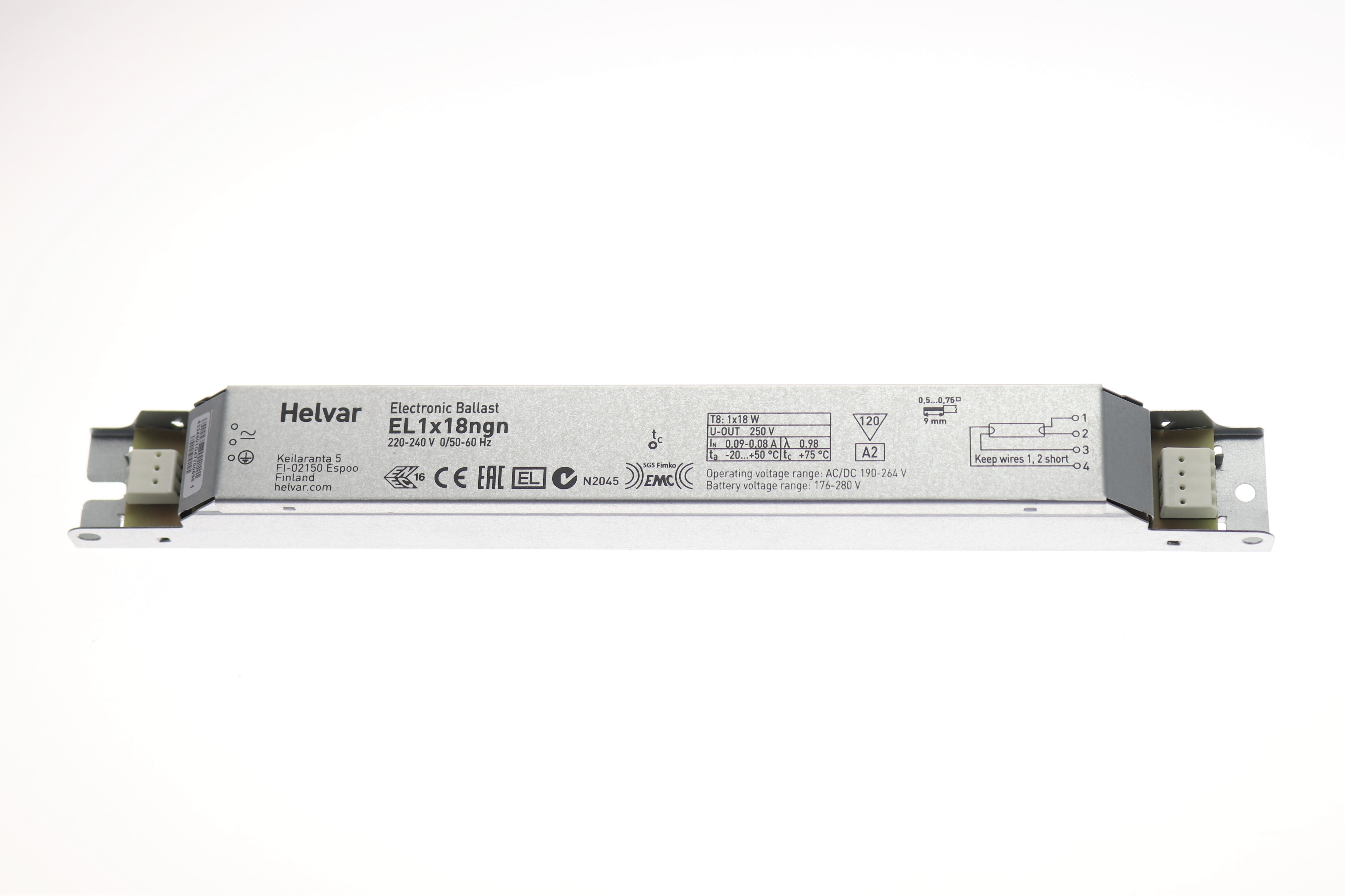 Helvar FL-ECG EL1x18ngn 220-240V 50-60Hz