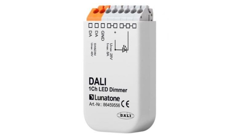 Lunatone Light Management LED-Dimmer DALI 1Ch LED Dimmer 8A CV