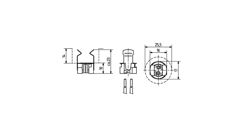 BJB Connector GU5.3/GX5.3 for low voltage halogen lamps 25.245.1000.90