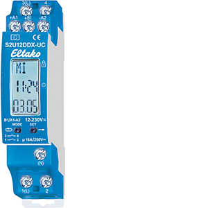 Eltako Schaltuhr 2-Kanal 16A 250VAC 1+1S S2U12DDX-UC - 23200901 Eltako Schaltuhr 2-Kanal 16A 250VAC 1+1S S2U12DDX-UC - 23200901