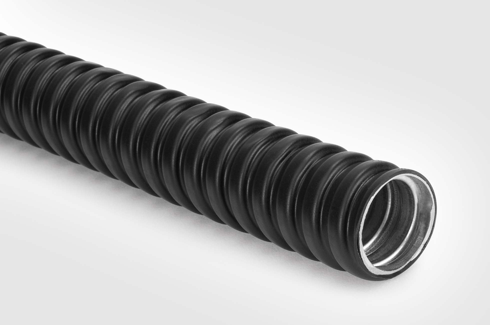 HellermannTyton Metallschlauch 12mm, schwarz, 25m PCS12 GS/PVC BK 25 - 166-30711