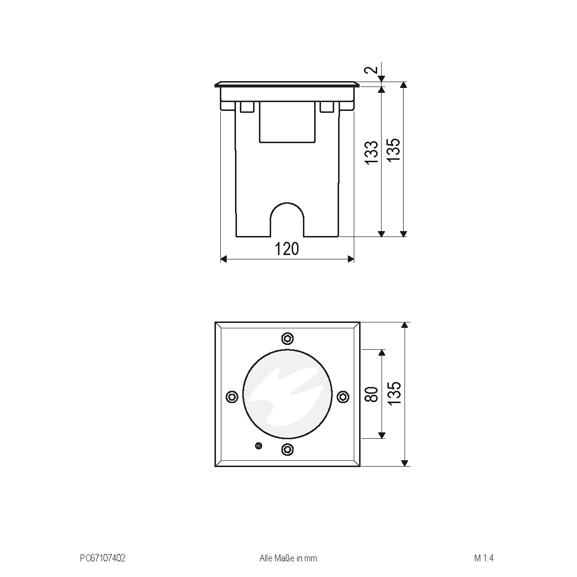 EVN Lichttechnik LED-Bodenleuchte IP67 3000K PC67107402