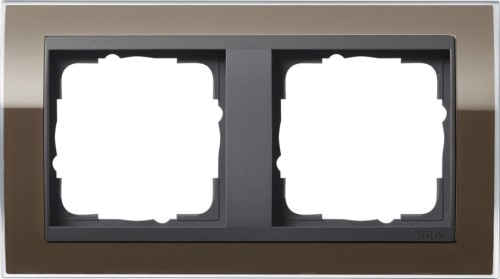Gira Abdeckrahmen 2fach klar braun 0212768 - 0212768