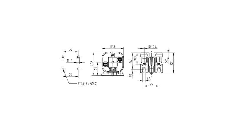 BJB Lampholder G24/GX24 for CFL/TC-D, TC-T 26.745.2331.50