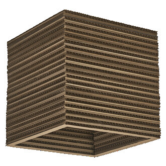 LEDVANCE Decor Cardboard Square Ceiling E27 Brown - 4058075837409
