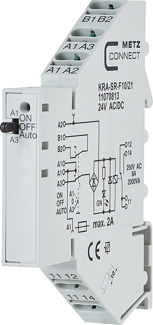 Metz Connect Koppelbaustein 24AC/DC KRA-SR-F10/21 1W - 11070813