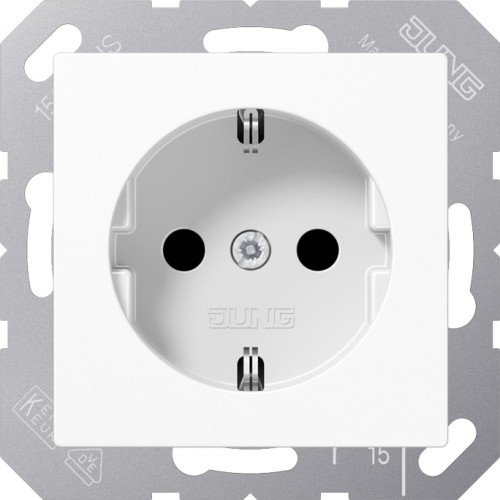 Jung SCHUKO-Steckdose o. Kralle alpinweiß A 1520 NKI WW - A1520NKIWW günstig online kaufen