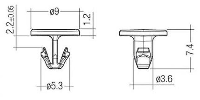 Tridonic Zubehör Tridonic ACL CLIP 4.3mm PUSH-FIX - 28001036