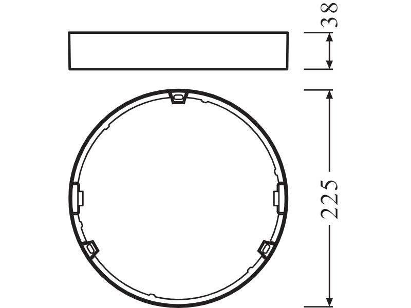 Ledvance luminaire accessory frame DOWNLIGHT SLIM ROUND FRAME 210 WT