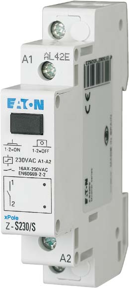 Eaton Stromstossschalter 230VAC/16A/1S Z-S230/S - 265262 Eaton Stromstossschalter 230VAC/16A/1S Z-S230/S - 265262