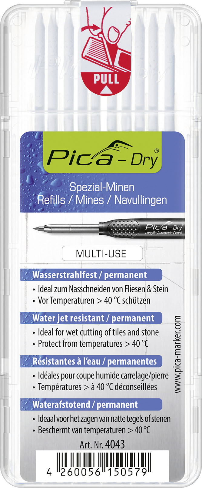 Pica-Marker Minen-Set weiss 4043