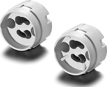 Houben Fassung GU10/GZ10 ws Löcher M3 502111