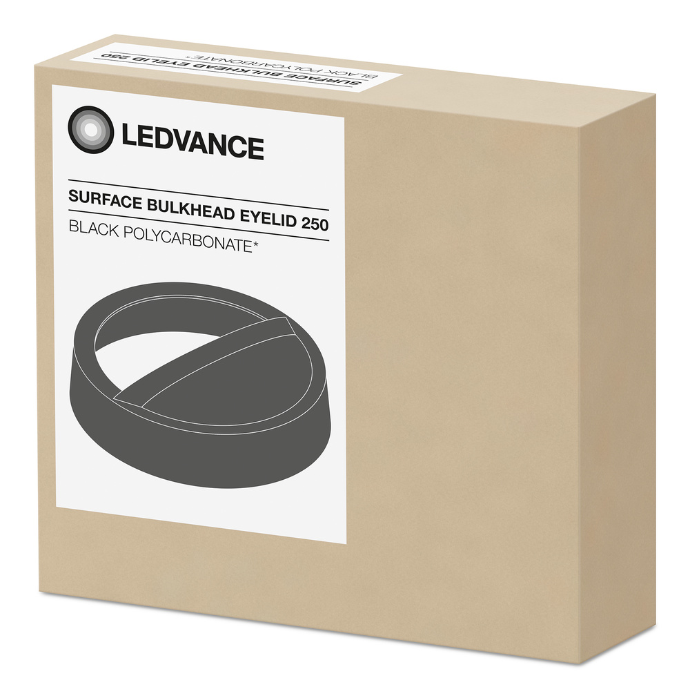 Ledvance LED wall and ceiling luminaire SURFACE BULKHEAD EYELID 250 BK