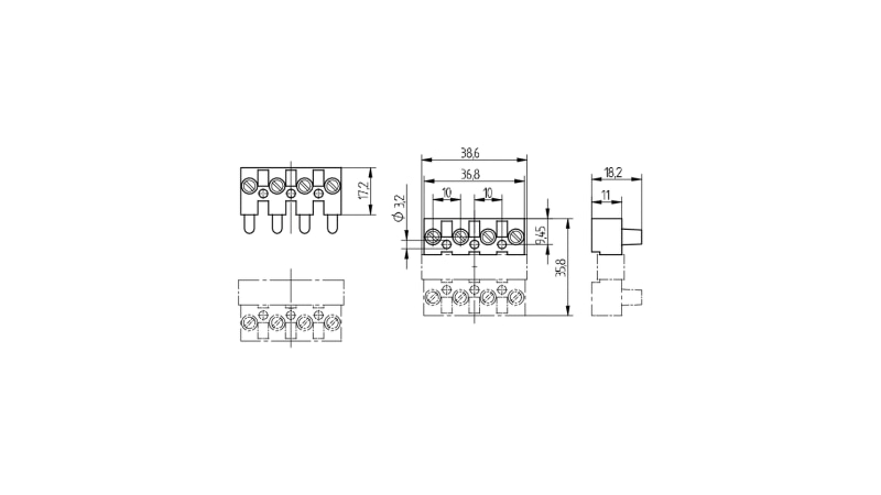 BJB 4-pole connectors - 48.281.7400.80