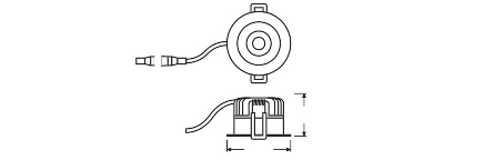 Ledvance LED-Einbaustrahler SPOT FIX 8W 930 PS DIM IP44 BK