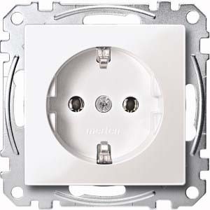 Merten SCHUKO-Steckdose pws/gl Schraub-Liftklemme MEG2401-0319 - MEG2401-03 günstig online kaufen