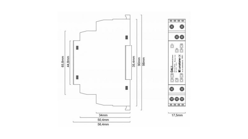 Lunatone Light Management LED-Dimmer DALI 2-channel CW-WW DIN Rail - 89453858-HS