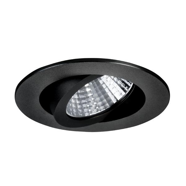 Brumberg recessed LED spotlight, IP65, black, round - 12353083