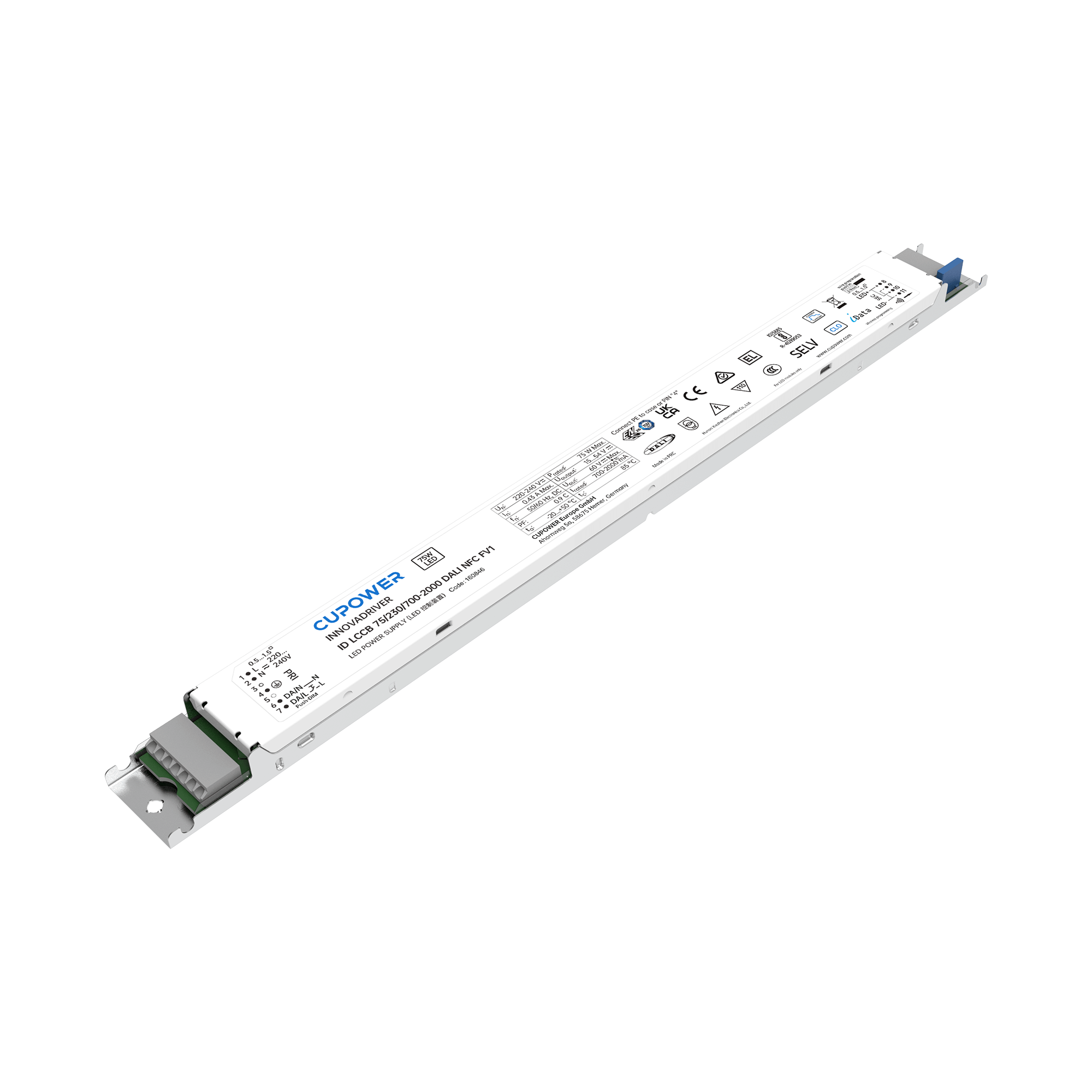 Cupower LED-Treiber dimmbar ID LCCB 75/230/700-2000 DALI NFC FV1 - 160846 Cupower LED-Treiber dimmbar ID LCCB 75/230/700-2000 DALI NFC FV1 - 160846