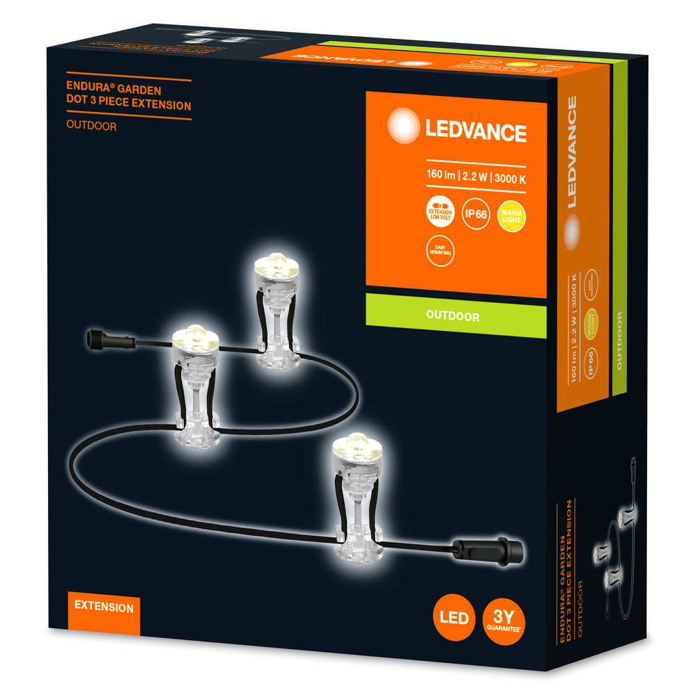 Ledvance Dekorative LED-Außenleuchte ENDURA GARDEN DOT 3 Dot extension 2,1 W - 4058075478510