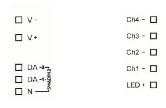 Lunatone LED-Dimmer DALI 4Ch LED Dimmer CV 10A