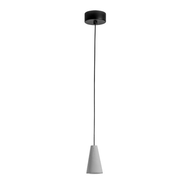 Brumberg LED pendant luminaire KONKRET, concrete/textured black - 12112733