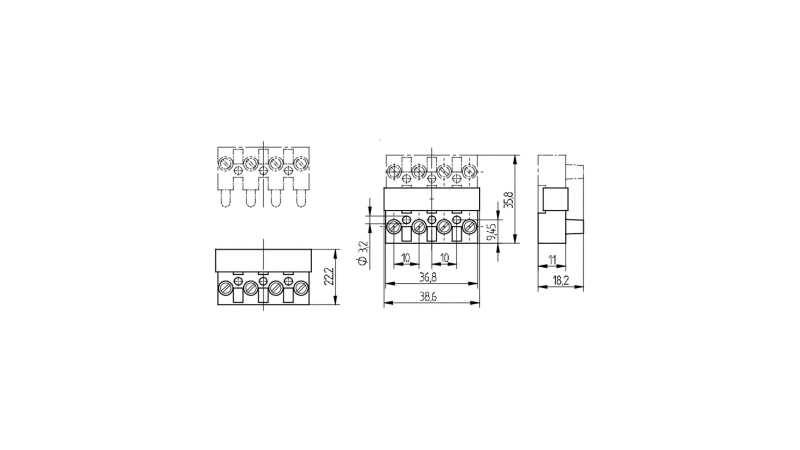 BJB 4-pole connectors 48.281.8400.80