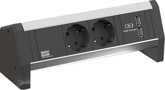 Bachmann Steckdosenleiste DESK 2x Schutzk.-Dose 902.0192 günstig online kaufen