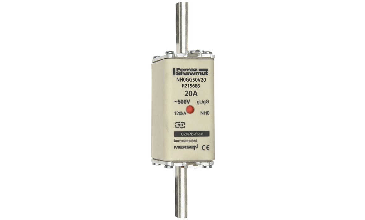 Mersen NH-Sicherungseinsatz SF Gr.0 gG 20A/500V KM NH0GG50V20