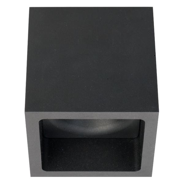 Brumberg Surface-mounted LED downlight, textured black, square - 12075184