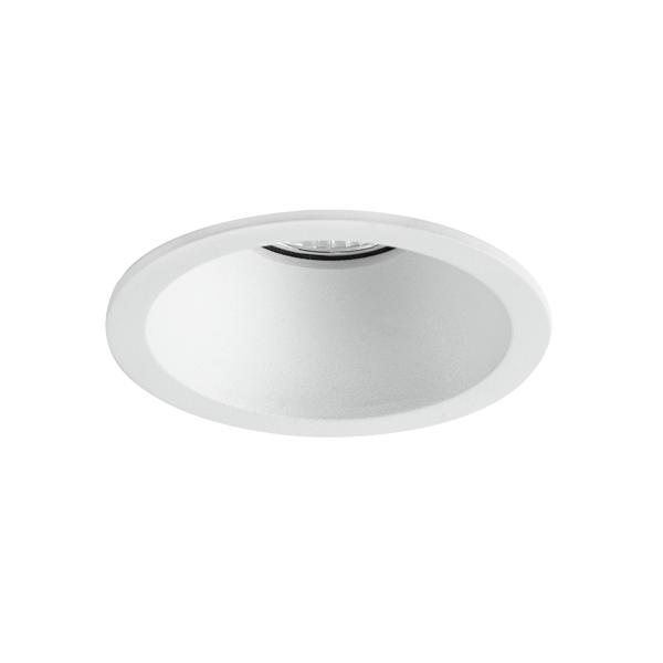 Brumberg recessed LED downlight, textured white, round - 12384173
