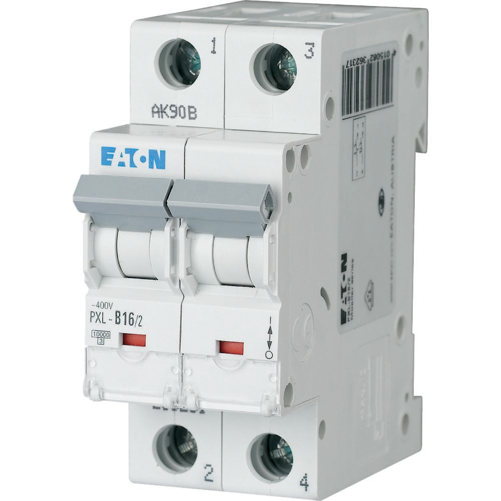Eaton LS-Schalter m.Beschrift. B 16A, 2p PXL-B16/2